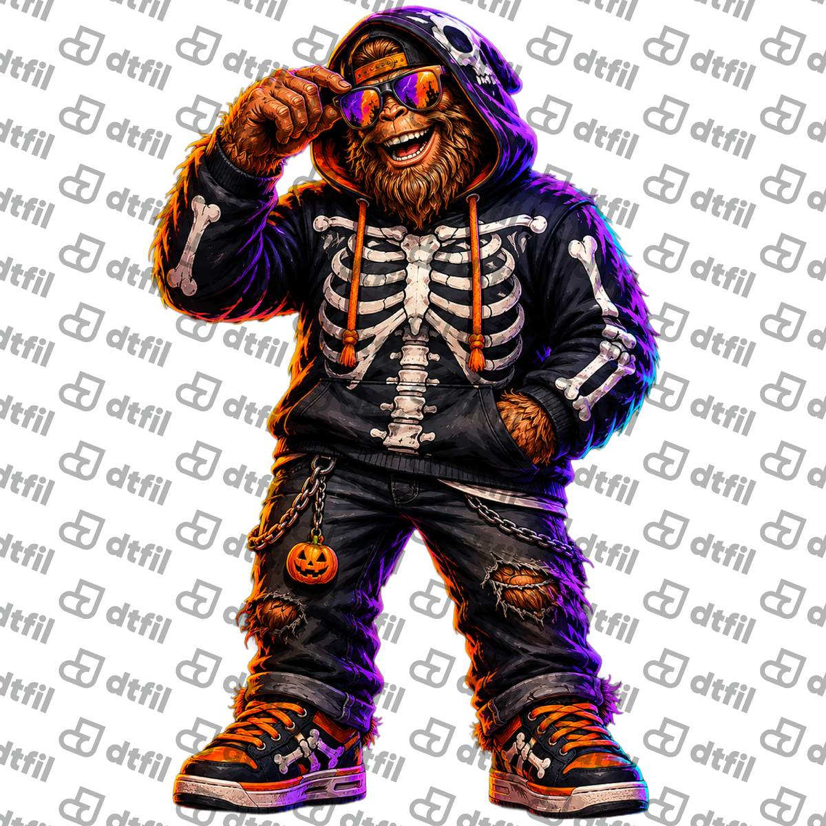 Halloween - Street Style Skeleton Bigfoot
