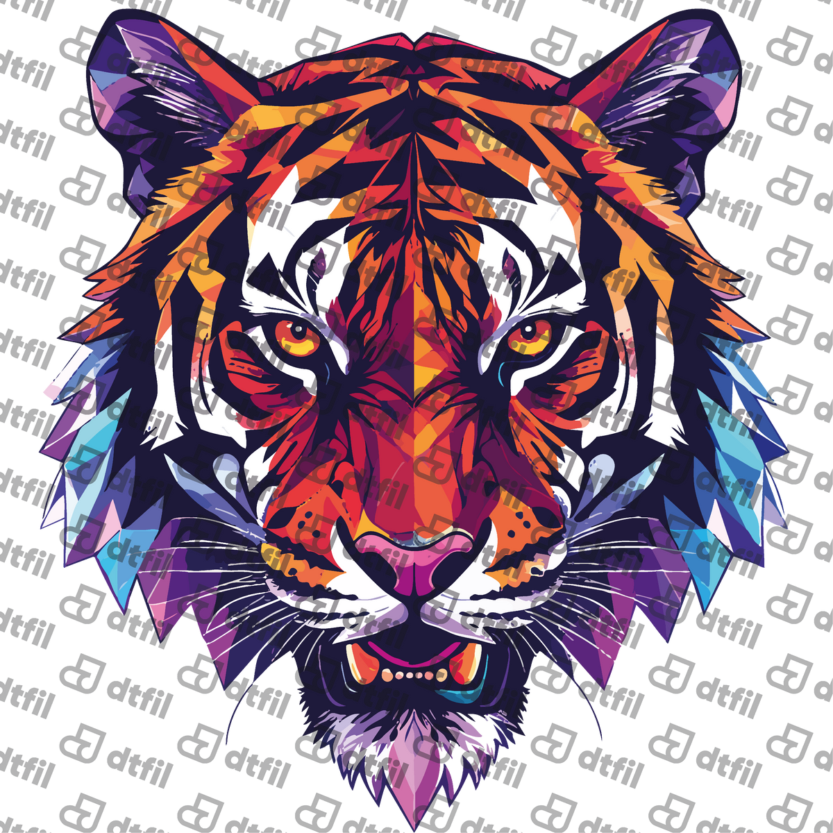 Animals - Geometric Prism Tiger