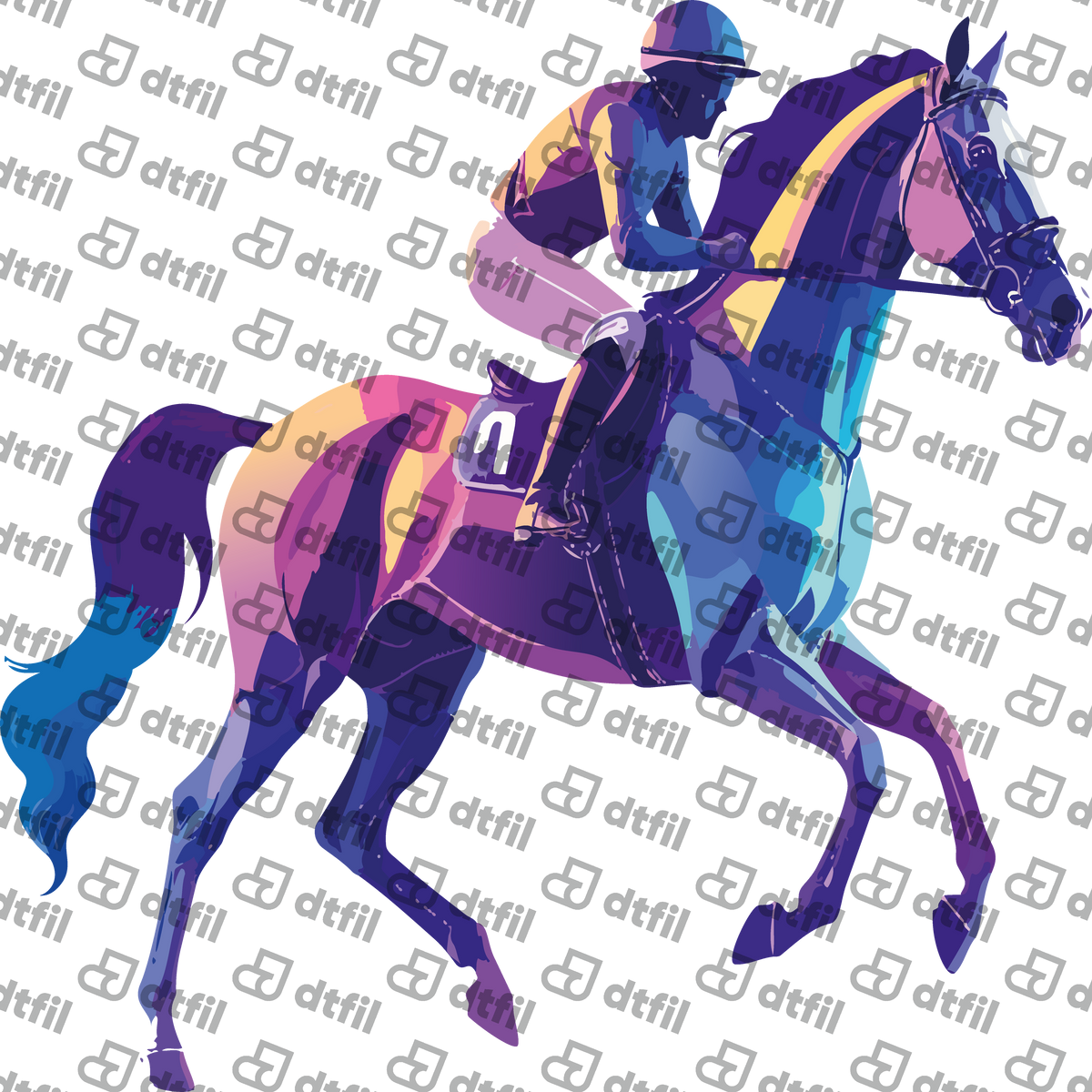 Animals - Neon Racing Stallion