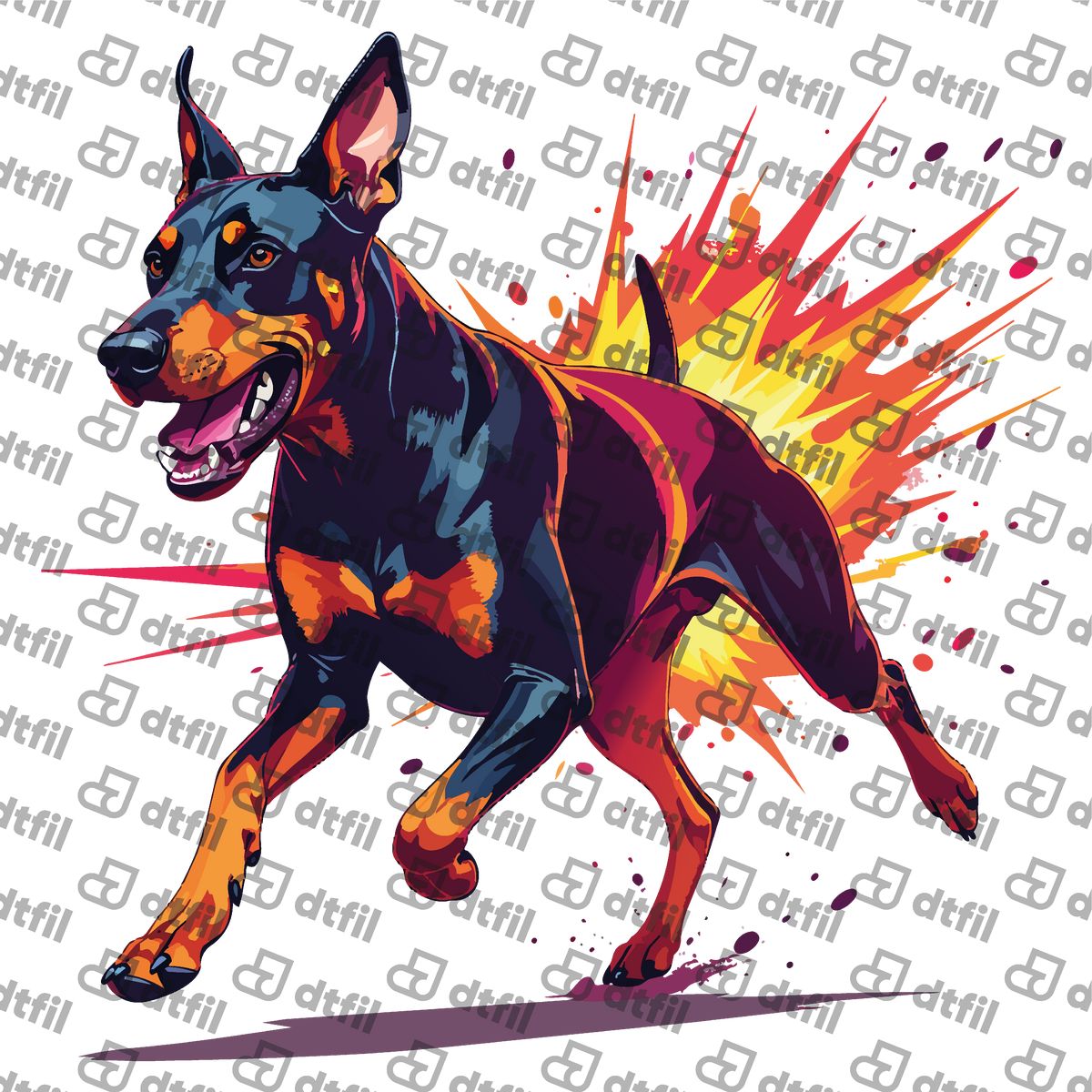 Animals - Explosive Running Doberman