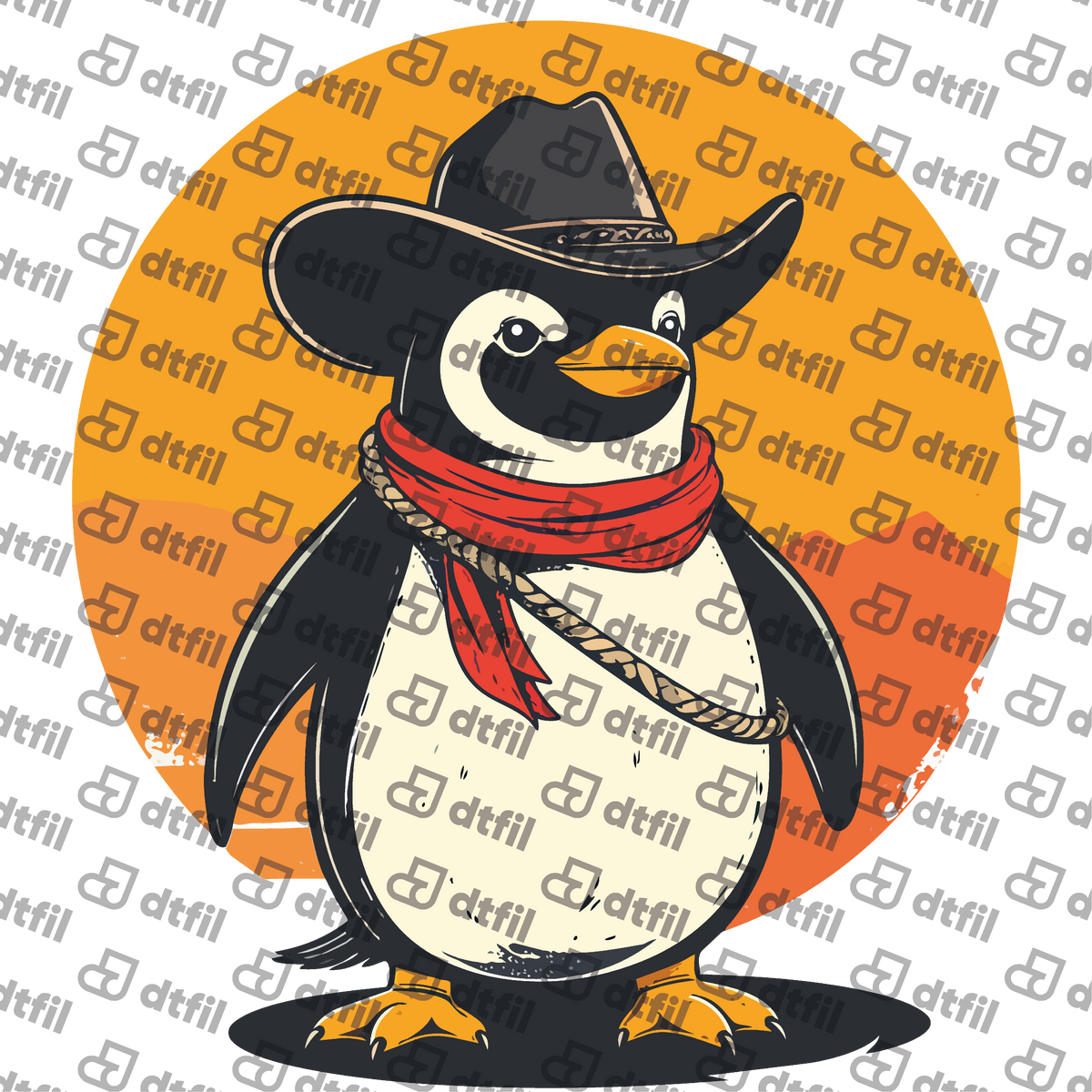 Animals - Cowboy Lasso Penguin