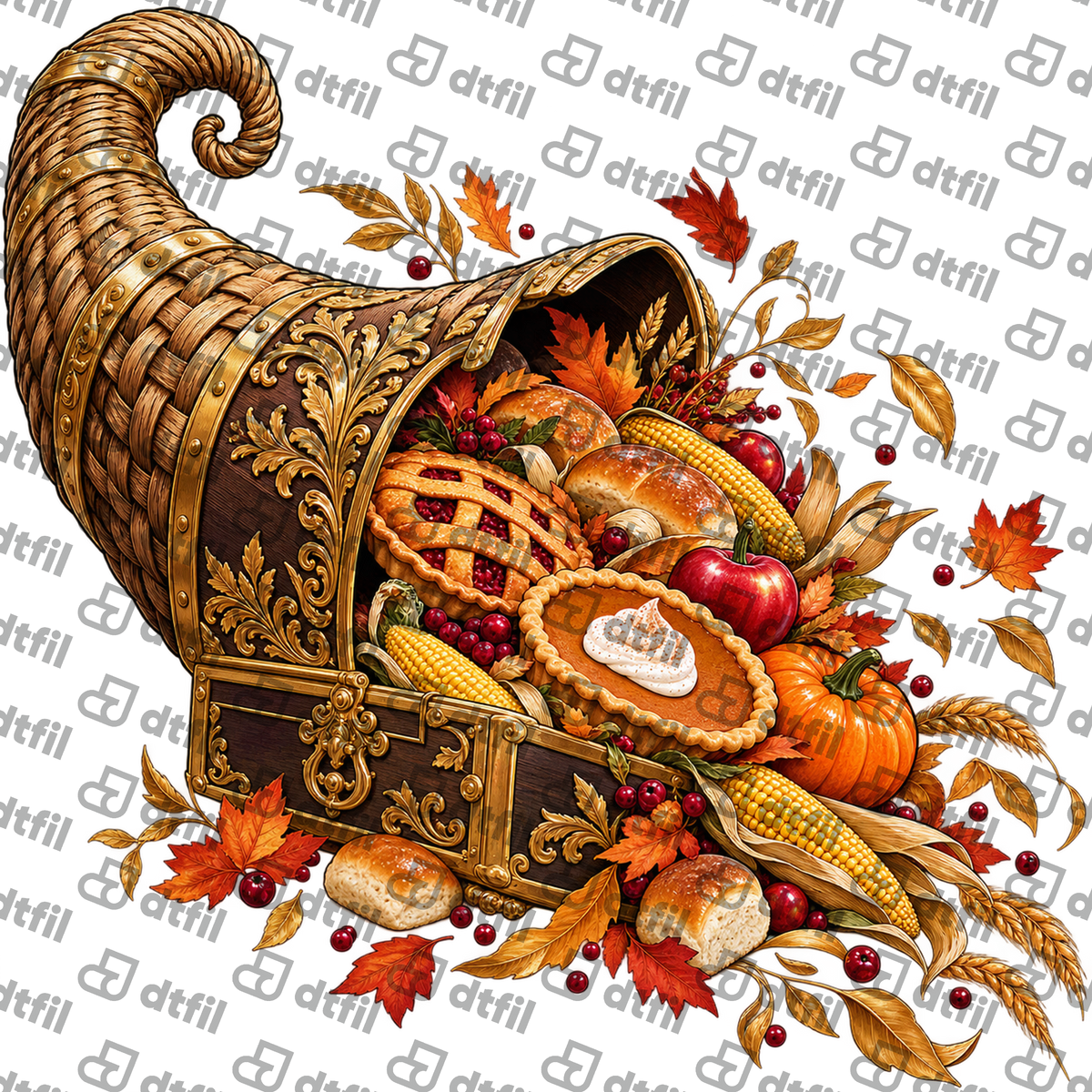 Thanksgiving - Golden Harvest Cornucopia