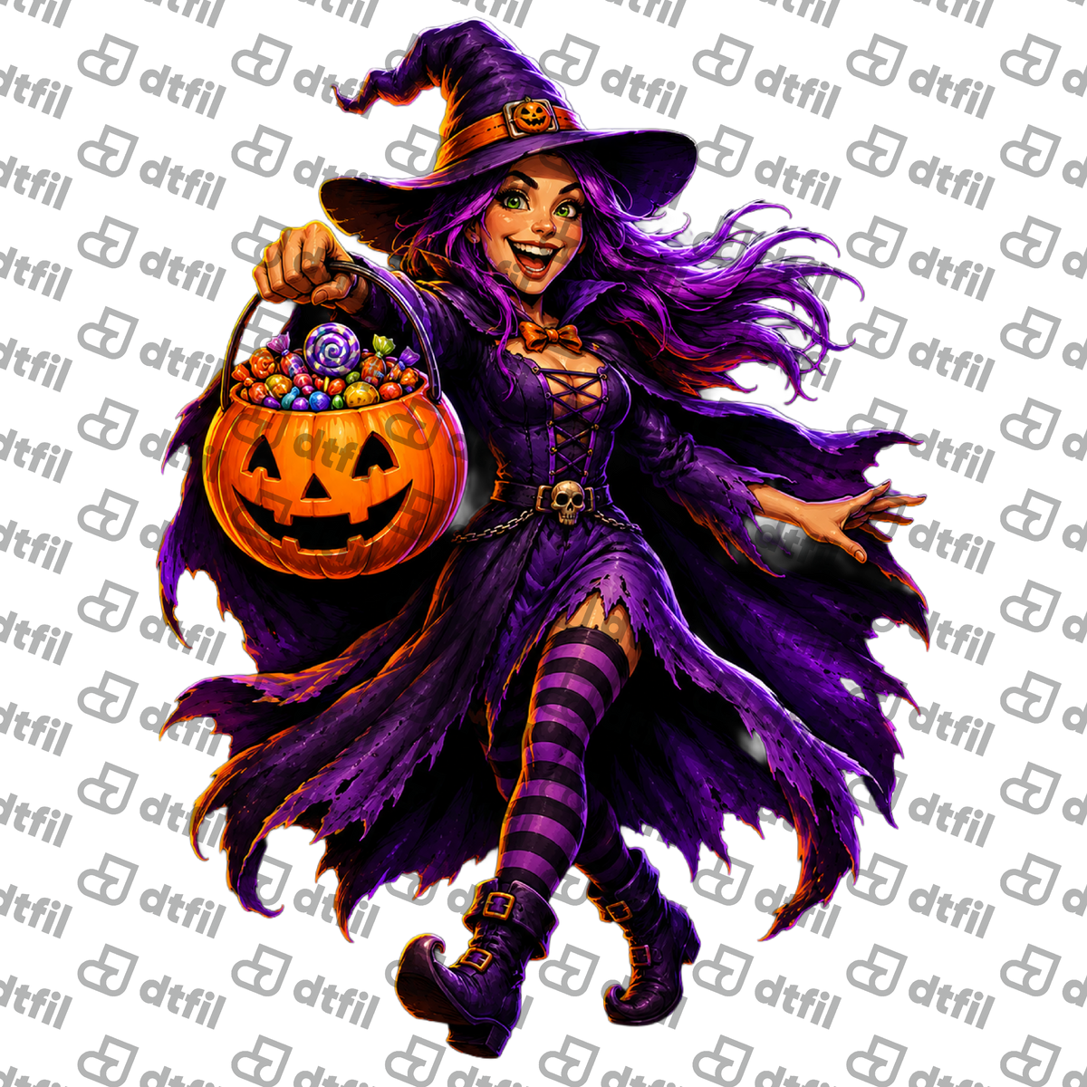 Halloween - Pumpkin Candy Witch