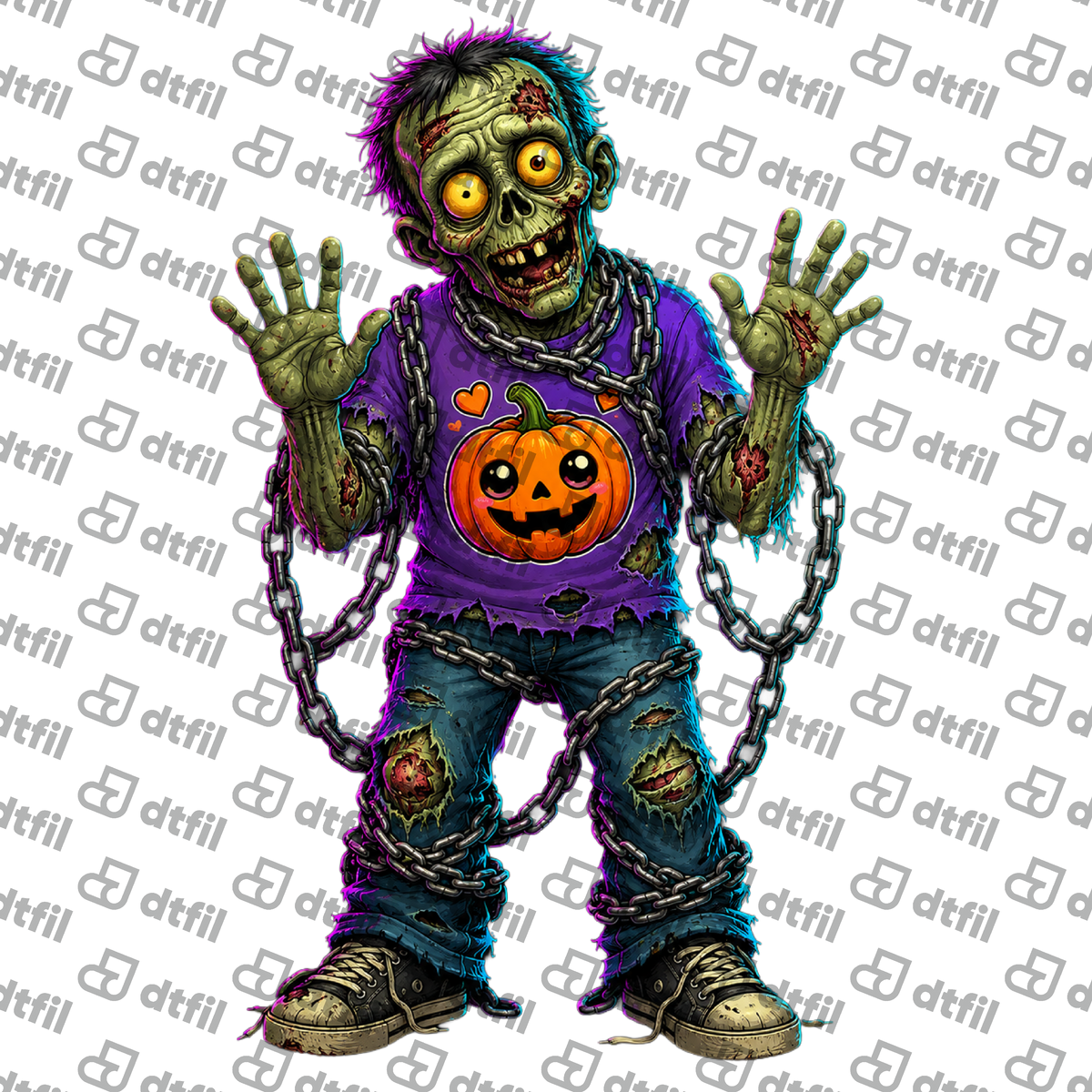 Halloween - Chainbound Pumpkin Zombie