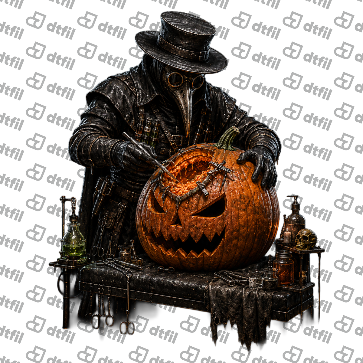 Halloween - Pumpkin Plague Doctor
