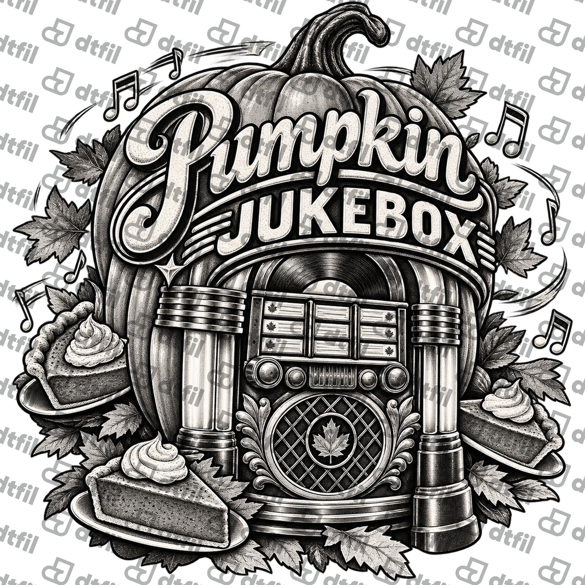 Thanksgiving - Pumpkin Jukebox Vintage Harvest
