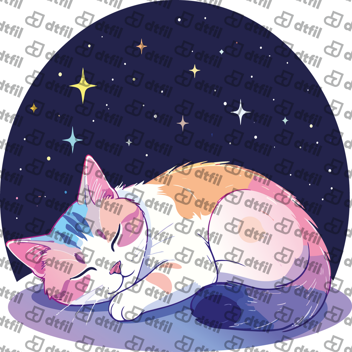 Animals - Starry Slumber Cat
