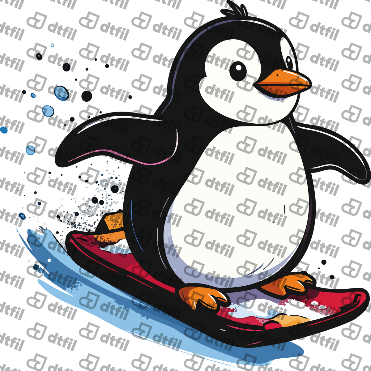Animals - Shredding Snowboard Penguin