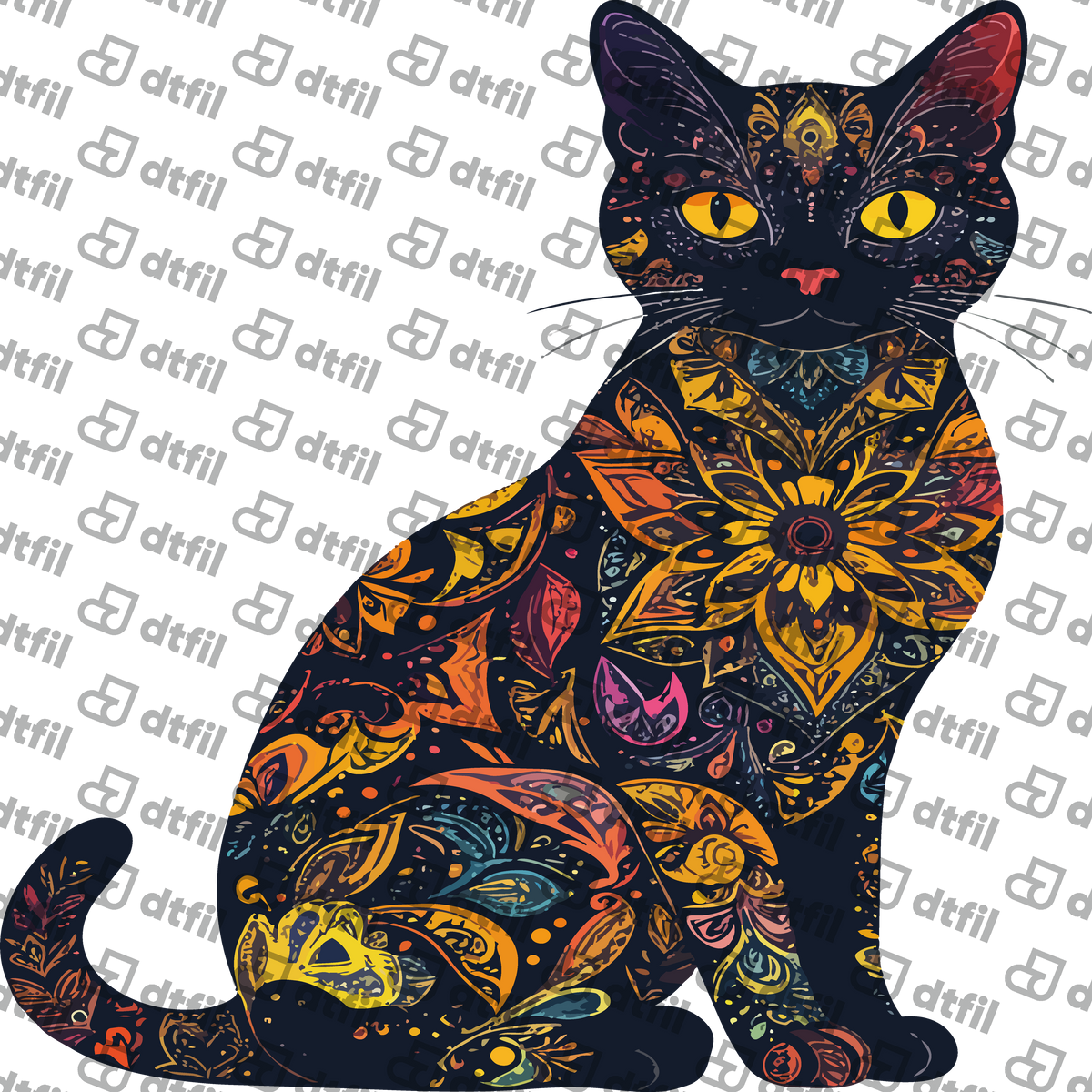 Animals - Midnight Mandala Cat