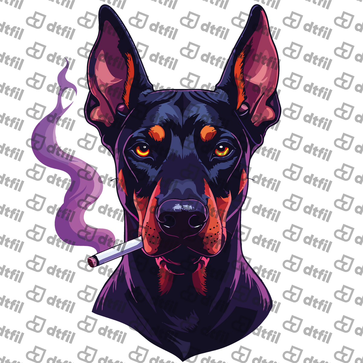 Animals - Midnight Neon Doberman