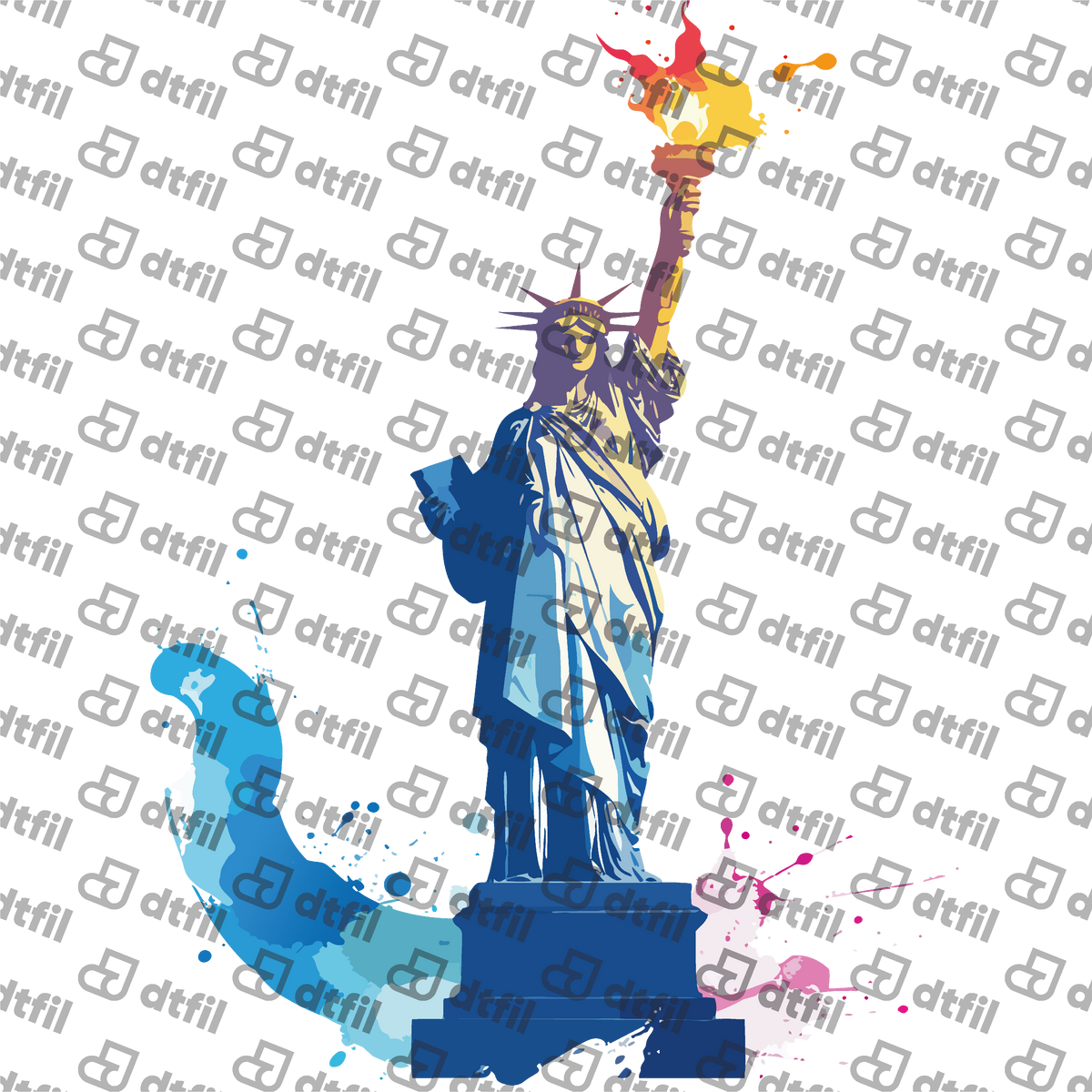 4th of July - Liberty in Color Splash