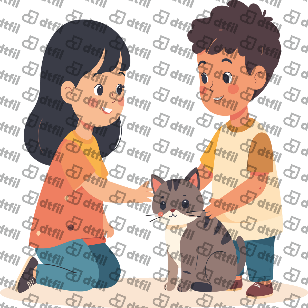 Animals - Kids & Cat Friendship
