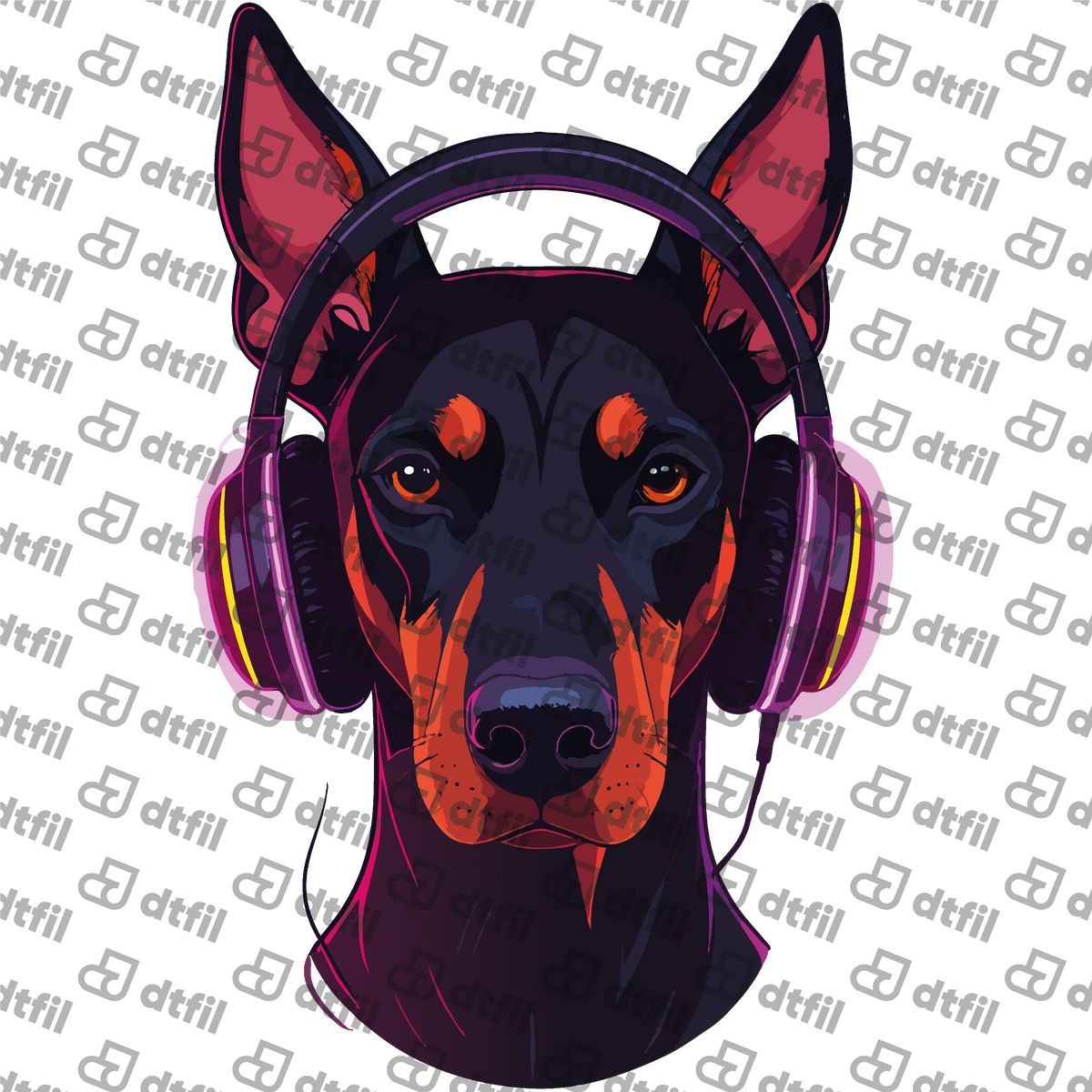 Animals - Neon DJ Doberman