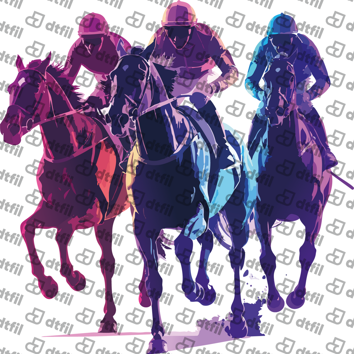 Animals - Racing Horse Trio