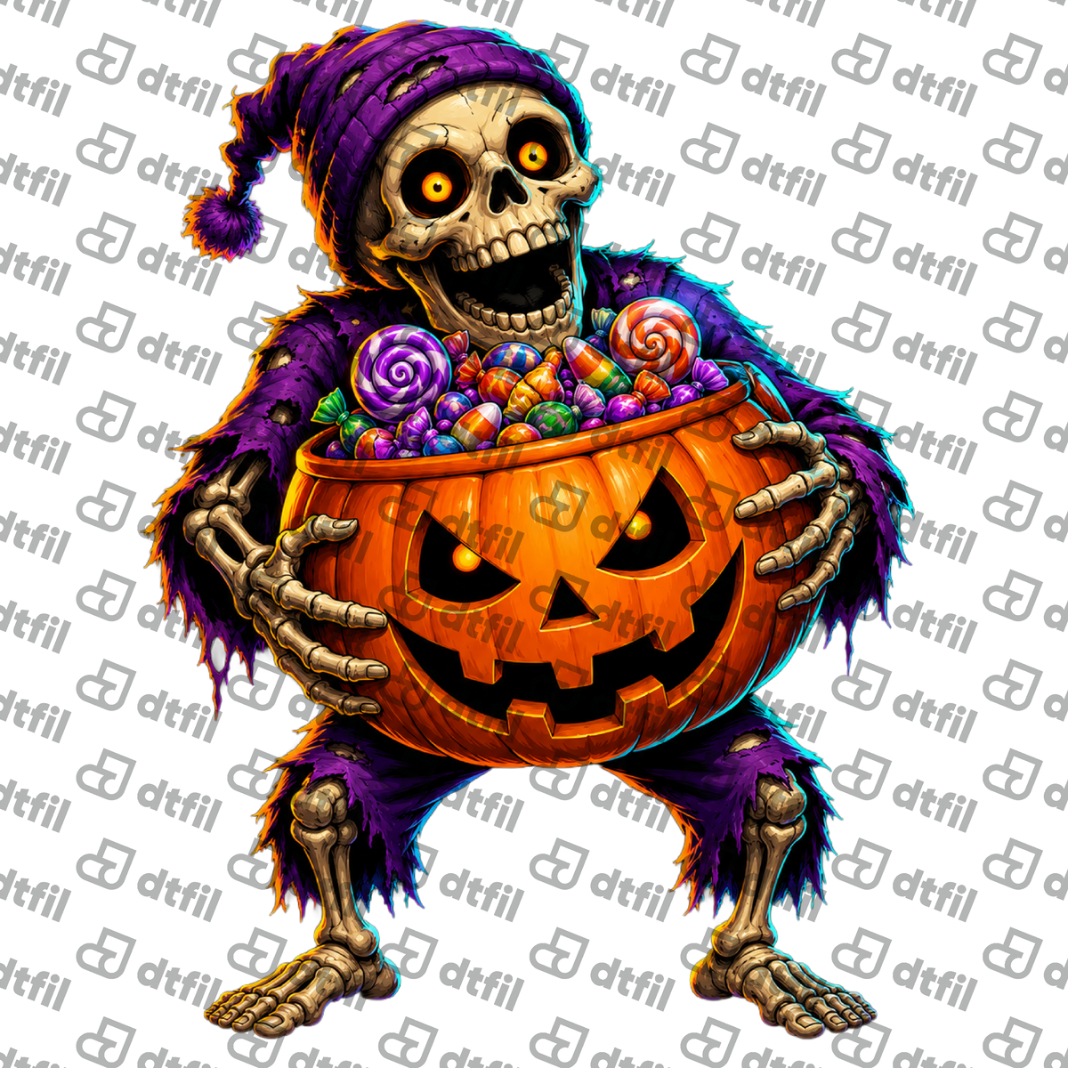 Halloween - Candy-Hungry Skeleton