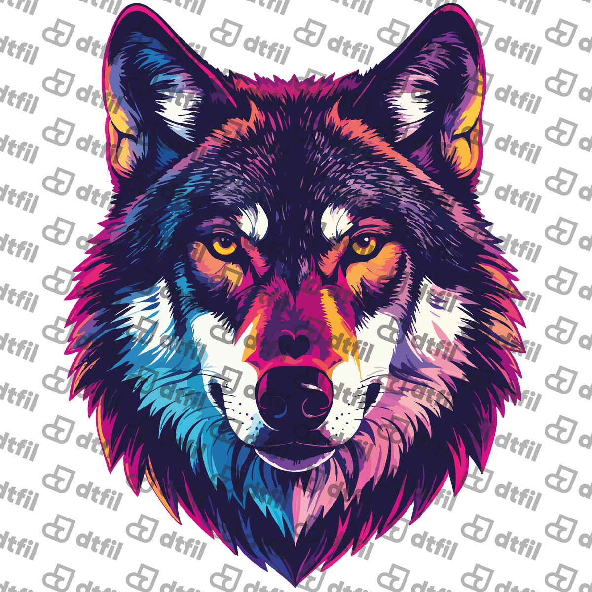 Animals - Neon Midnight Wolf