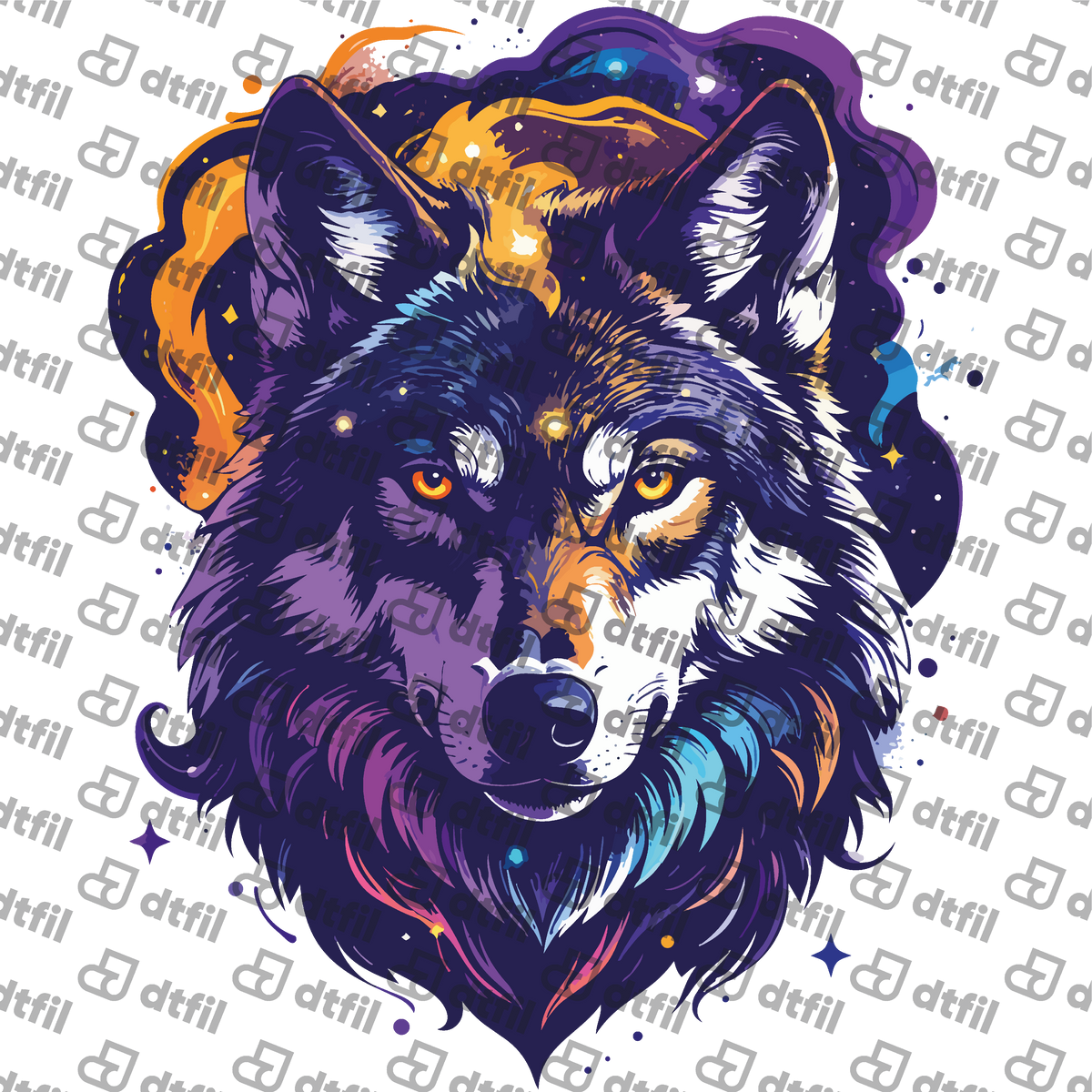 Animals - Celestial Galaxy Wolf