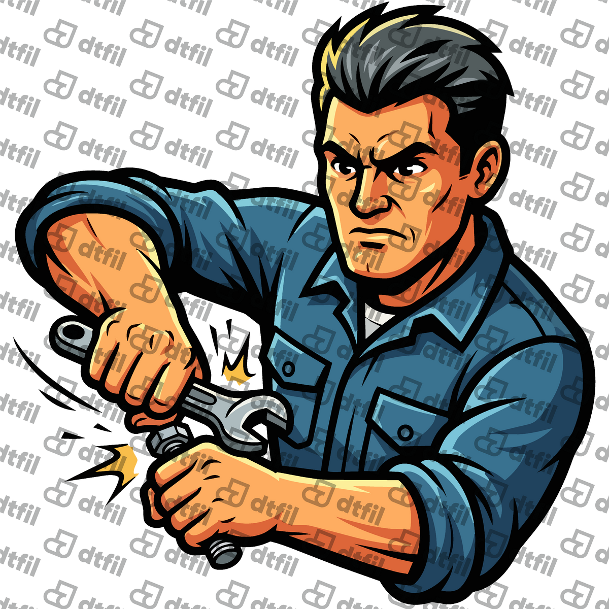 Occupation - Tough Mechanic At Work