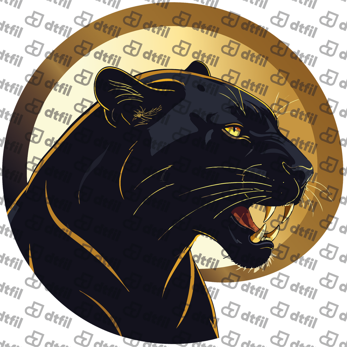 Animals - Golden Roaring Panther