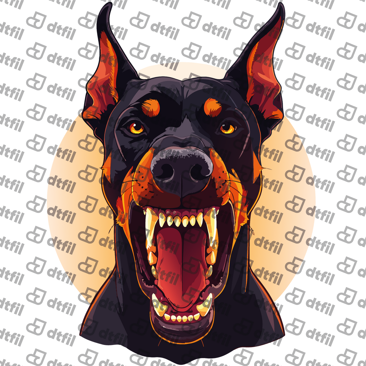 Animals - Fierce Barking Doberman