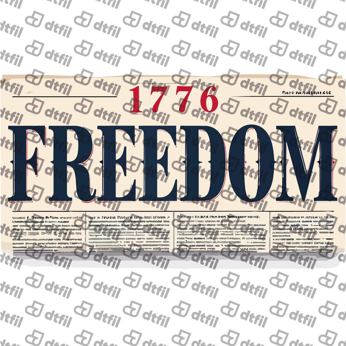 4th of July - Vintage 1776 Freedom Newspaper