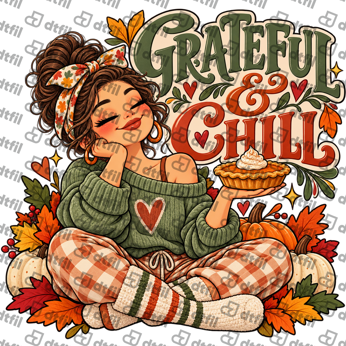 Thanksgiving - Grateful & Chill Pie Lover