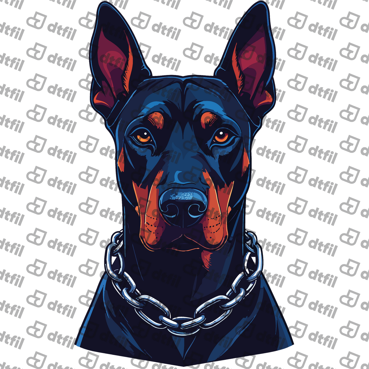 Animals - Stoic Chainlink Doberman