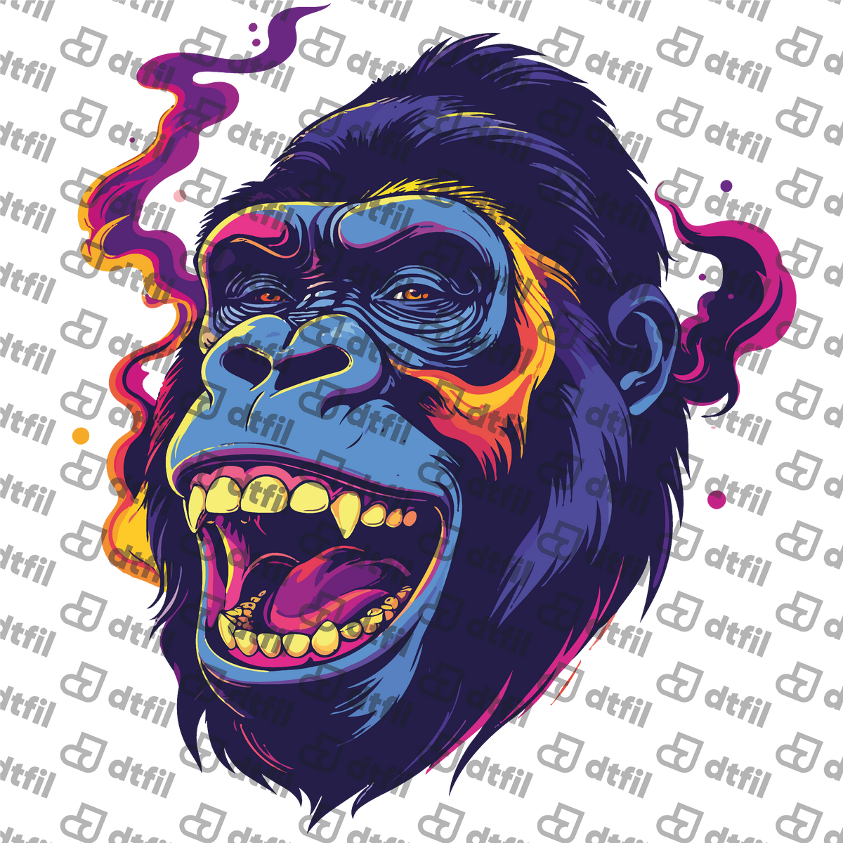Animals - Psychedelic Neon Gorilla