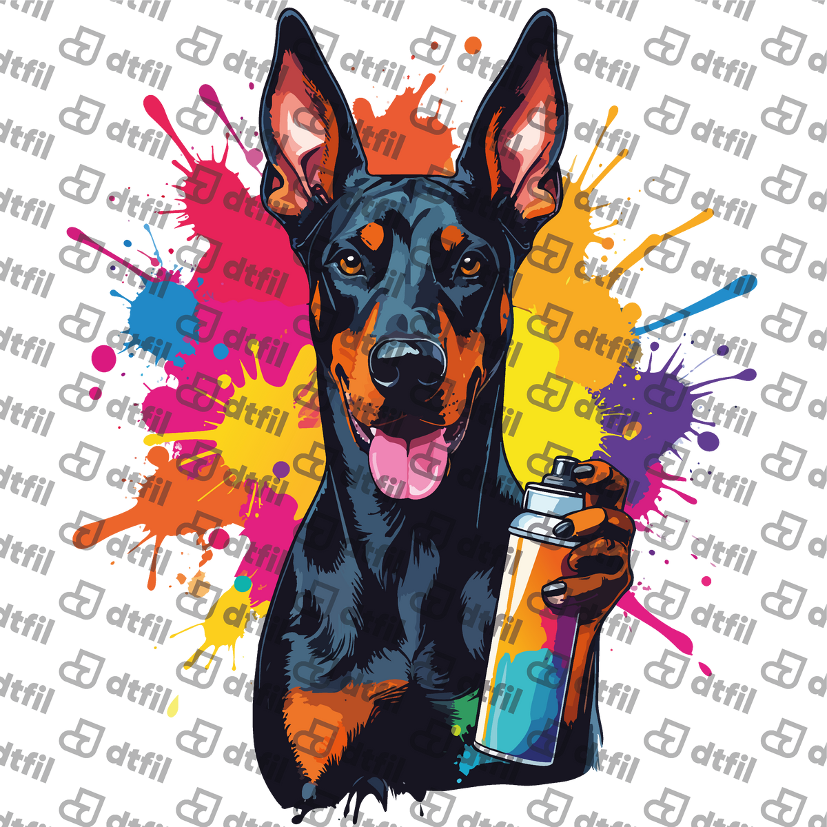 Animals - Graffiti Artist Doberman