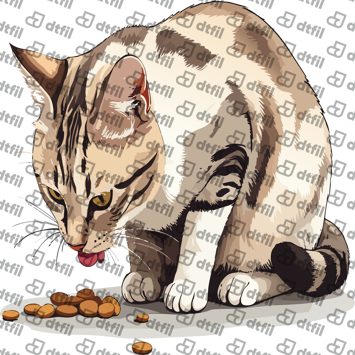 Animals - Happy Mealtime Cat