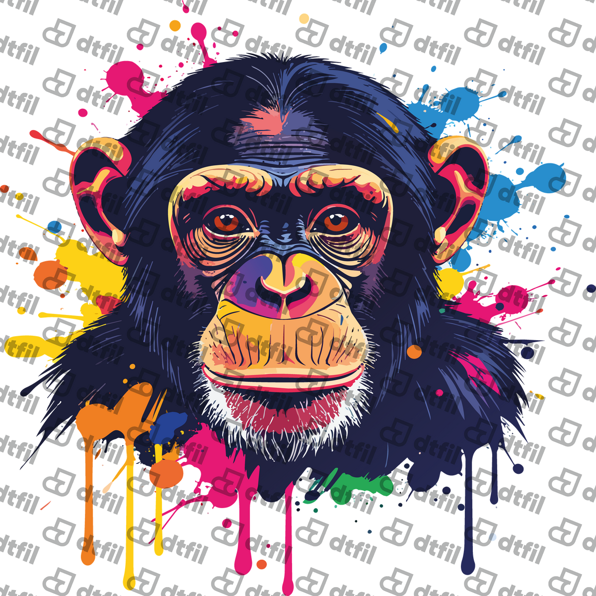 Animals - Neon Splash Chimpanzee