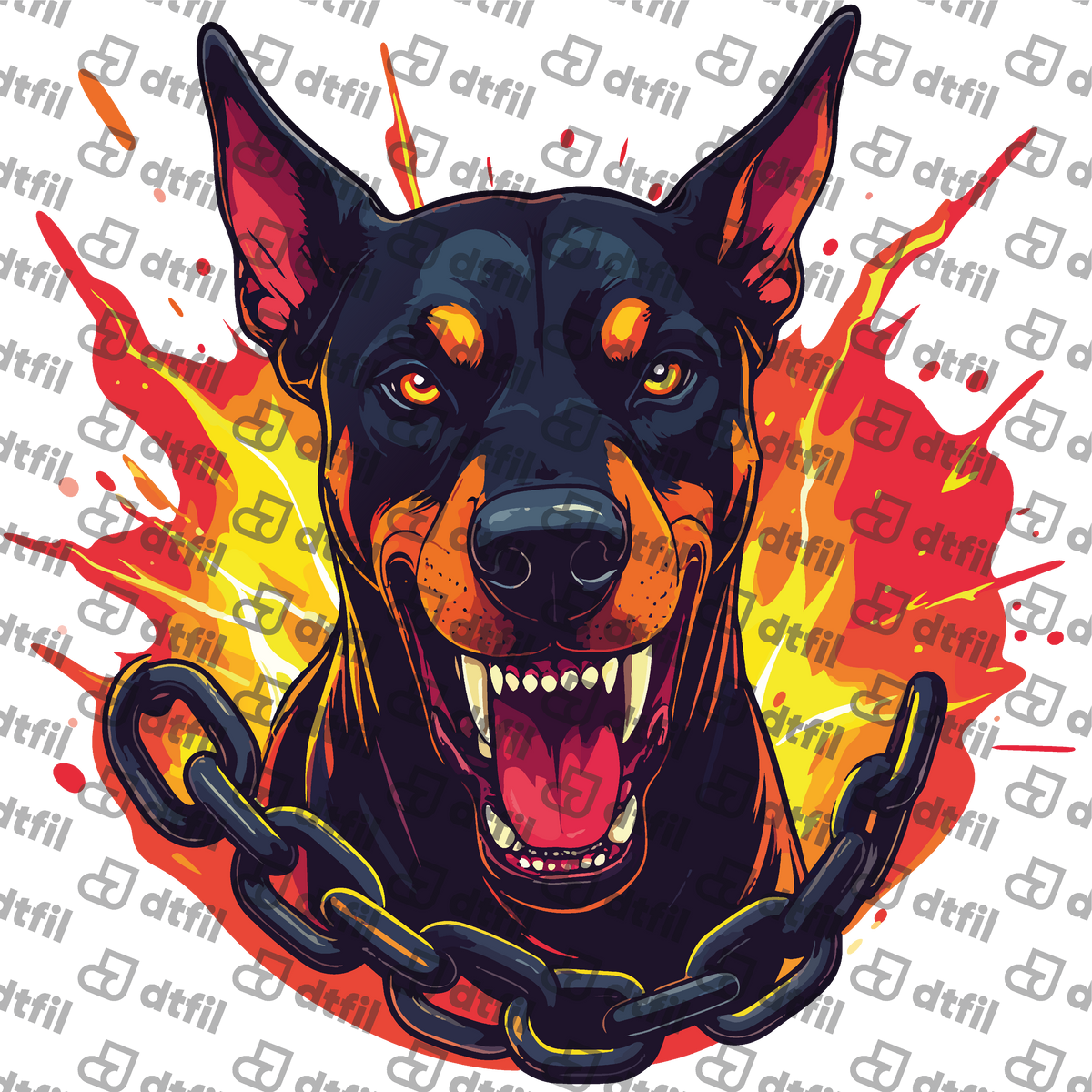 Animals - Hellfire Chain Doberman