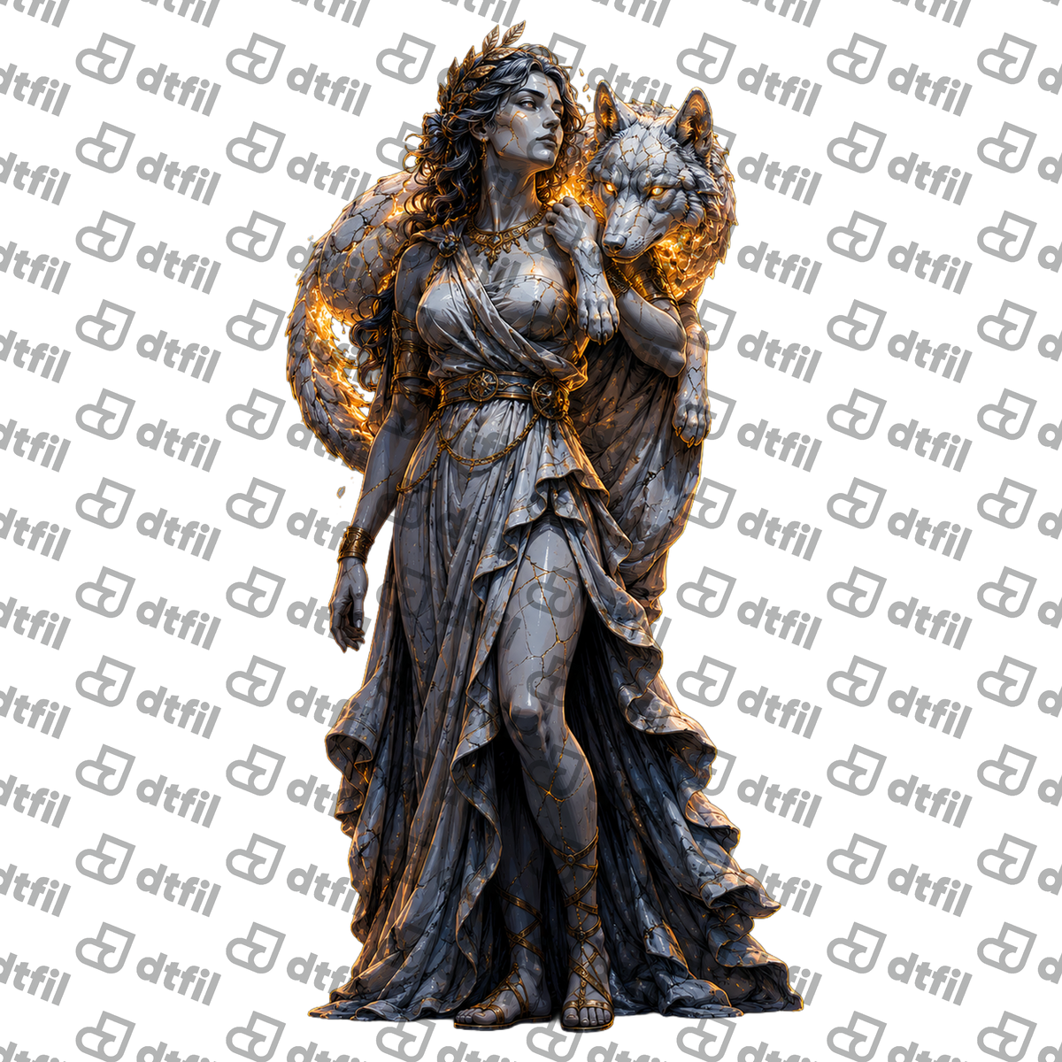 Art - Golden Wolf Guardian