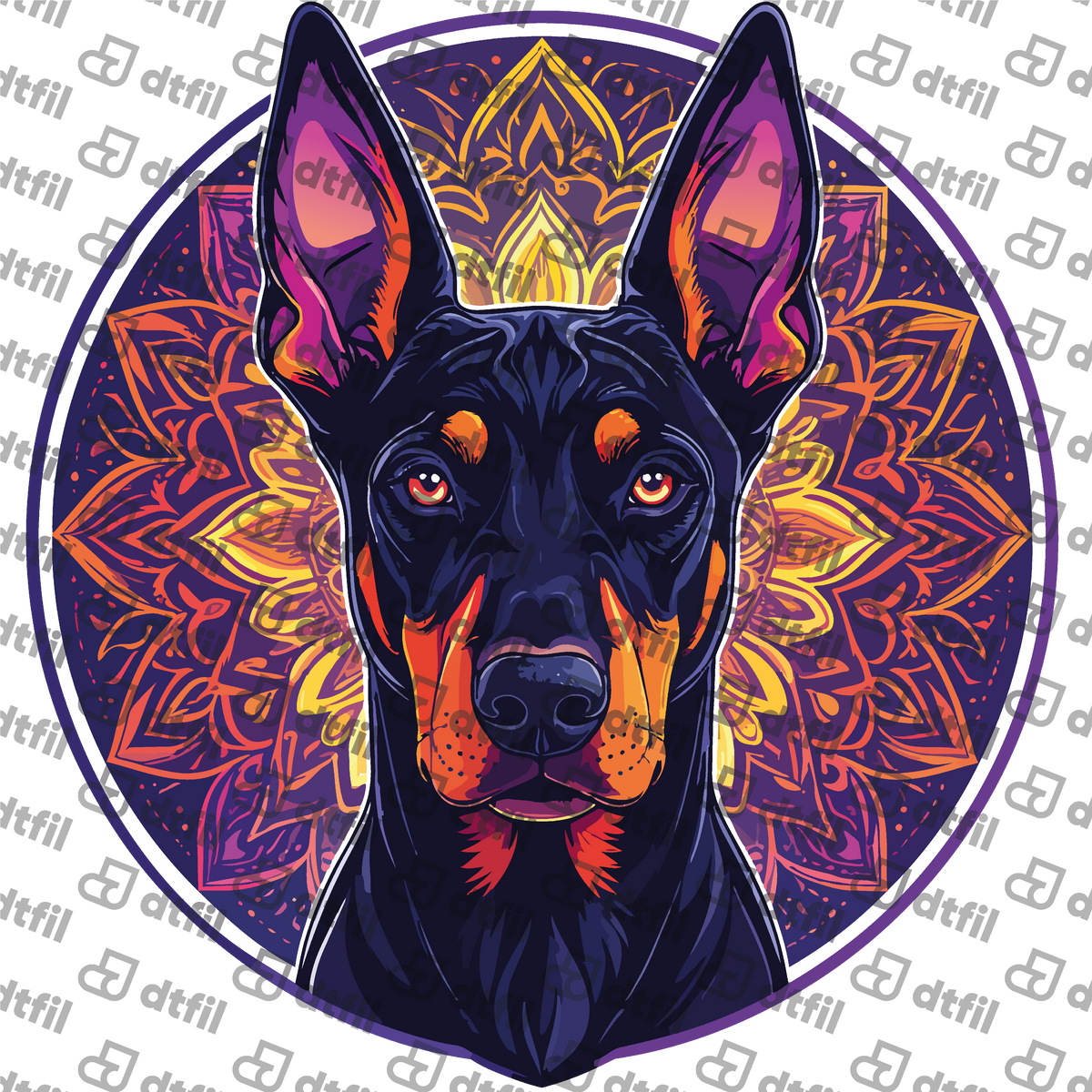 Animals - Mystical Mandala Doberman