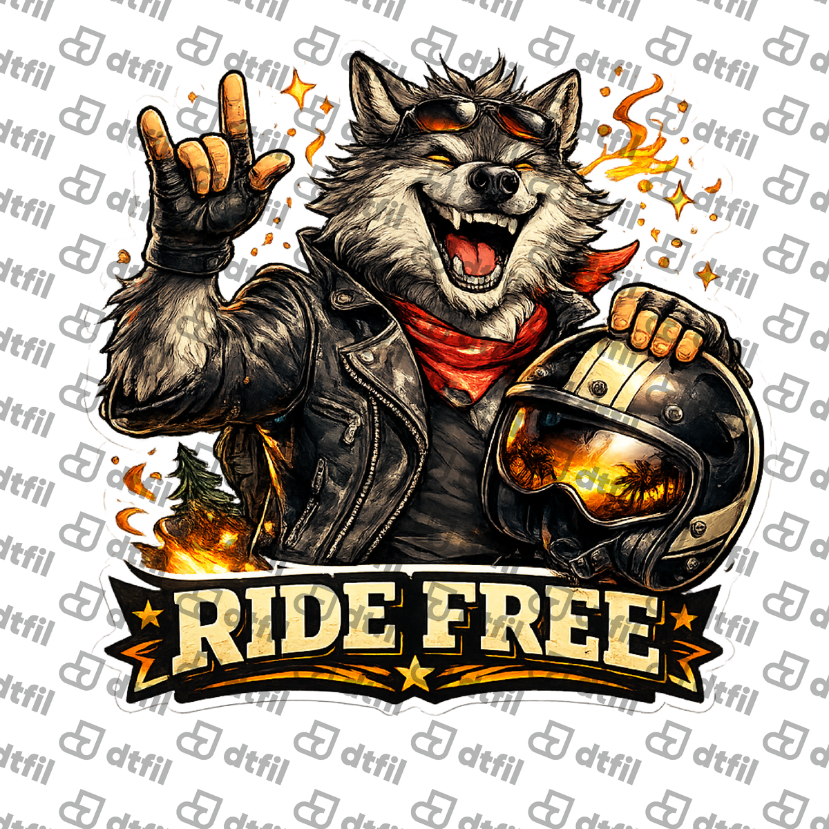 4th of July - Ride Free Wolf