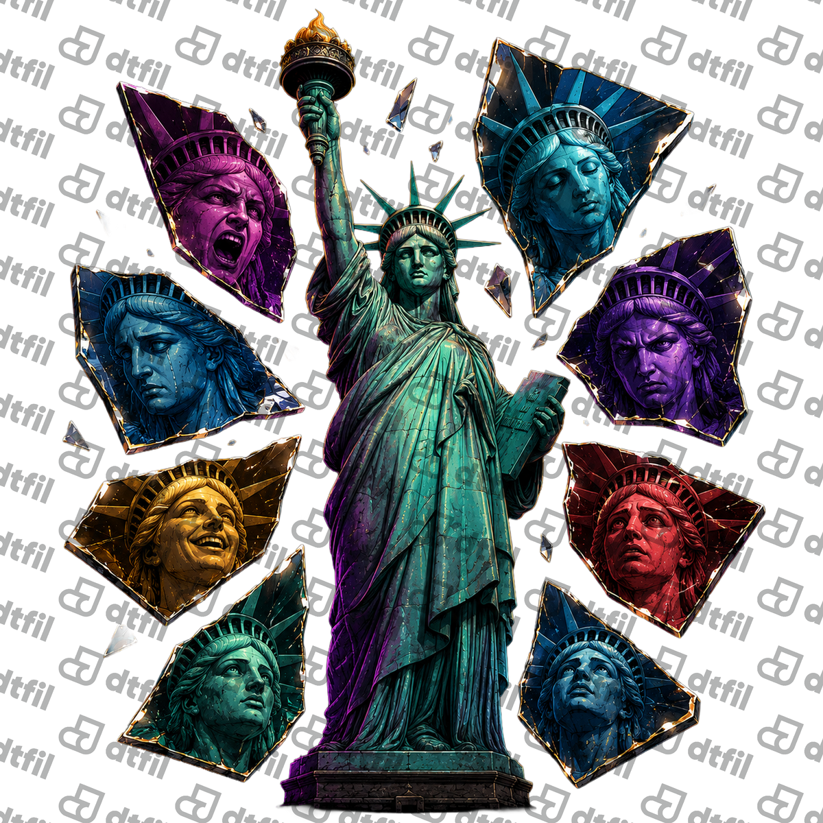 Art - Fractured Faces of Liberty