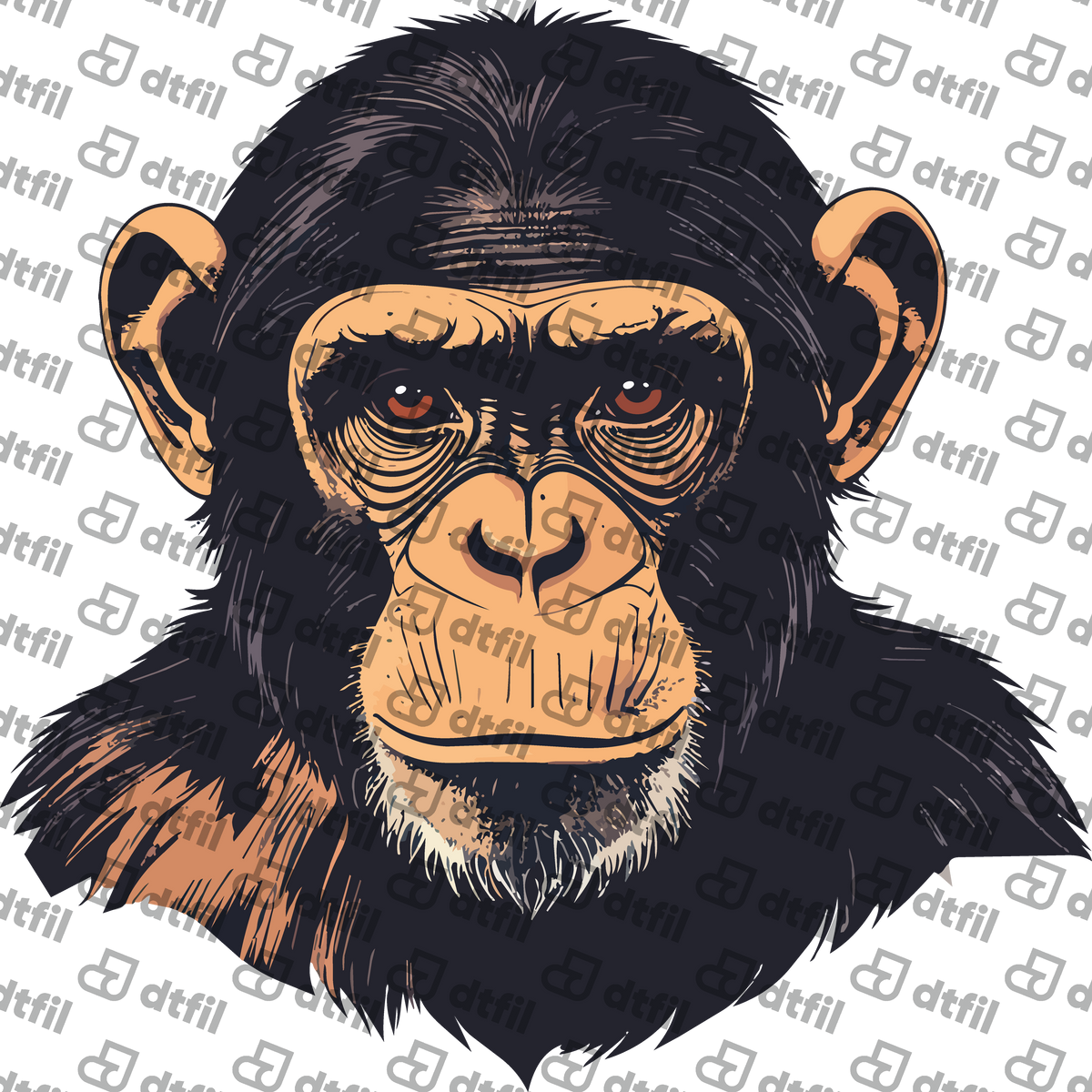 Animals - Classic Detailed Chimpanzee Portrait