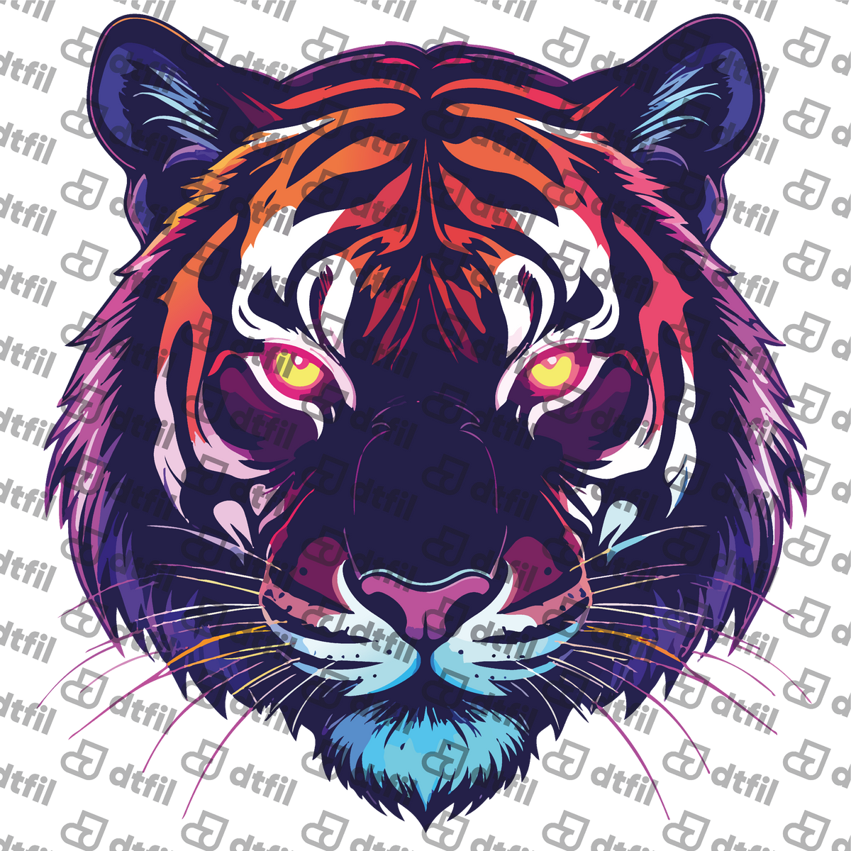 Animals - Neon Synthwave Tiger