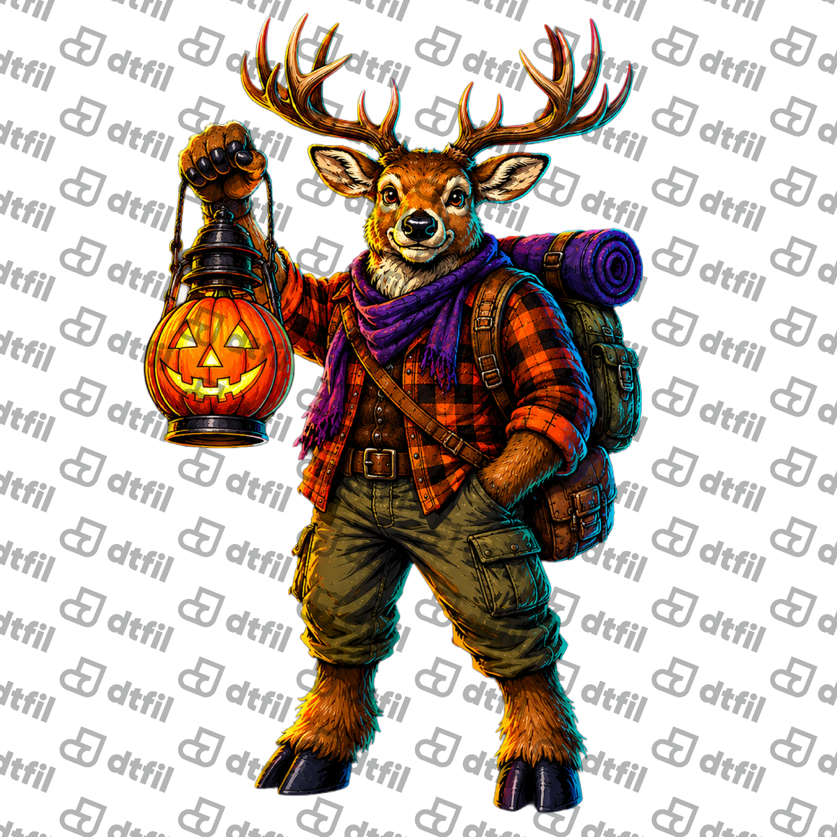 Halloween - Pumpkin Lantern Deer