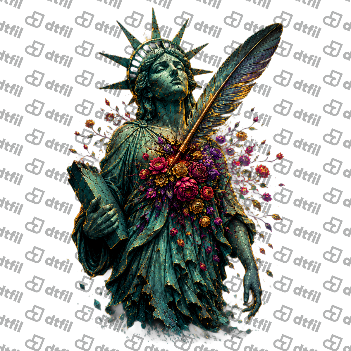 Art - Blooming Liberty Quill