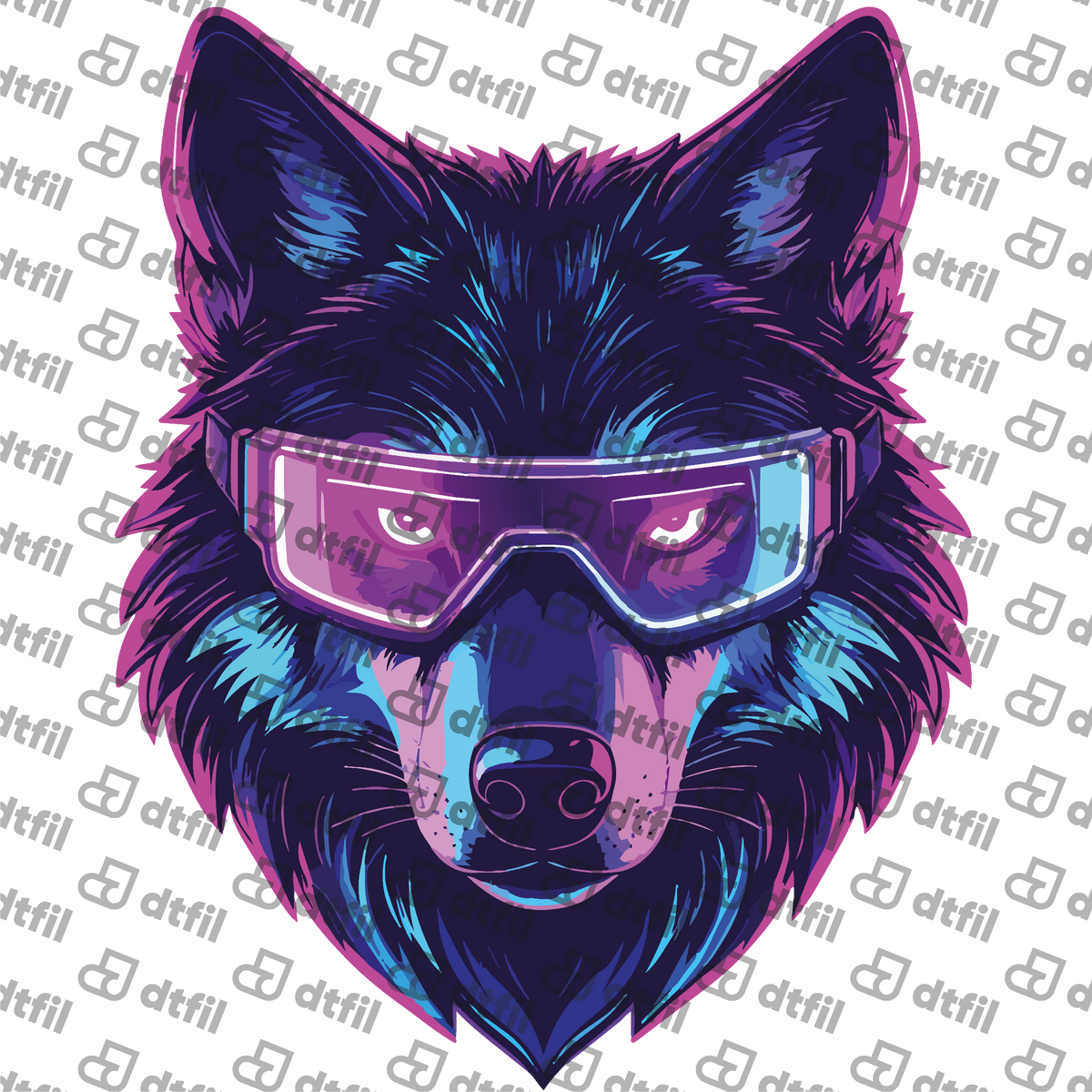 Animals - Neon Visor Wolf