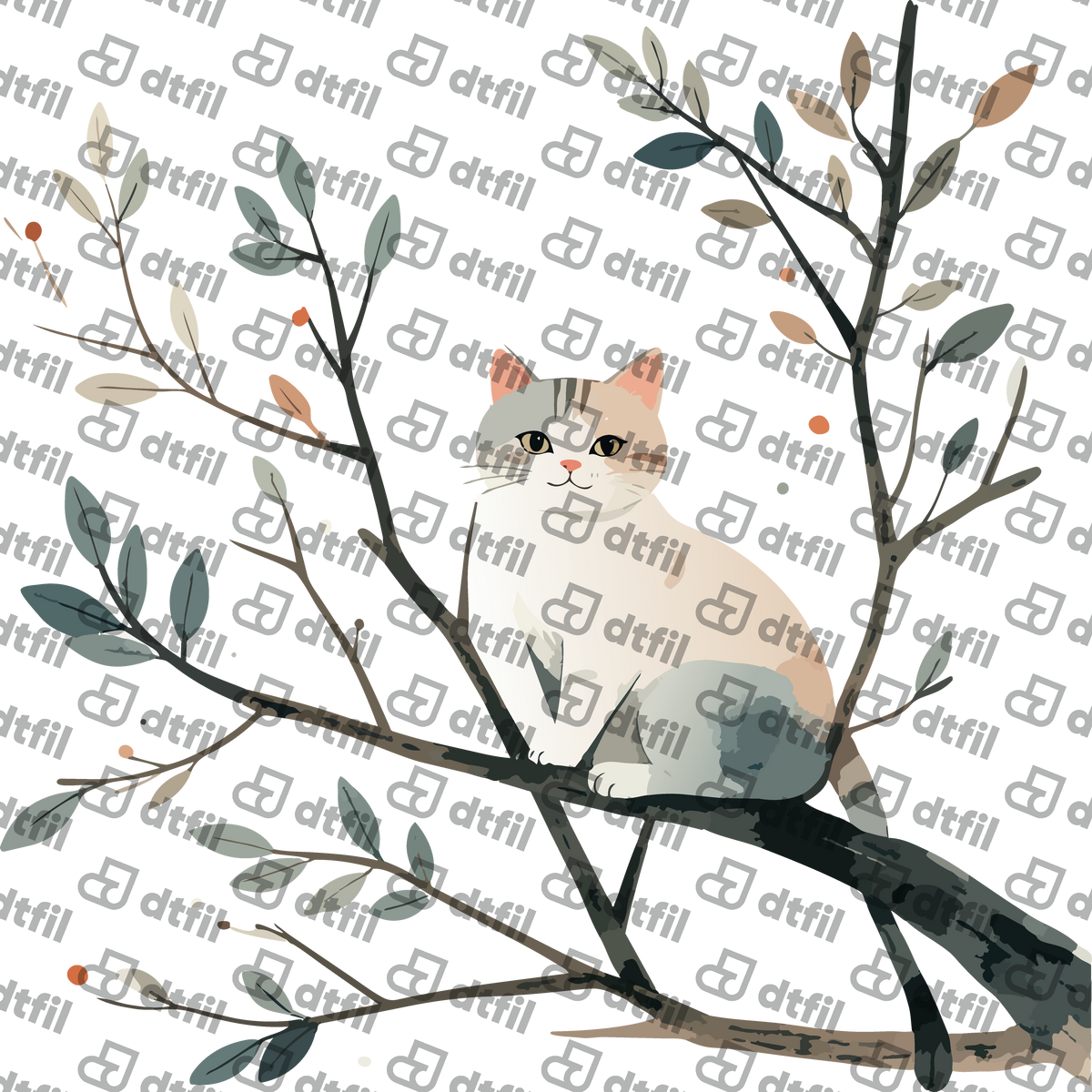 Animals - Woodland Branch Cat