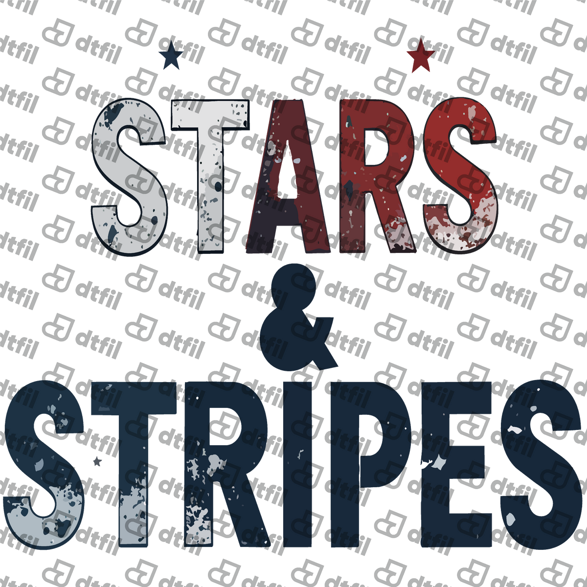 4th of July - Distressed Stars & Stripes