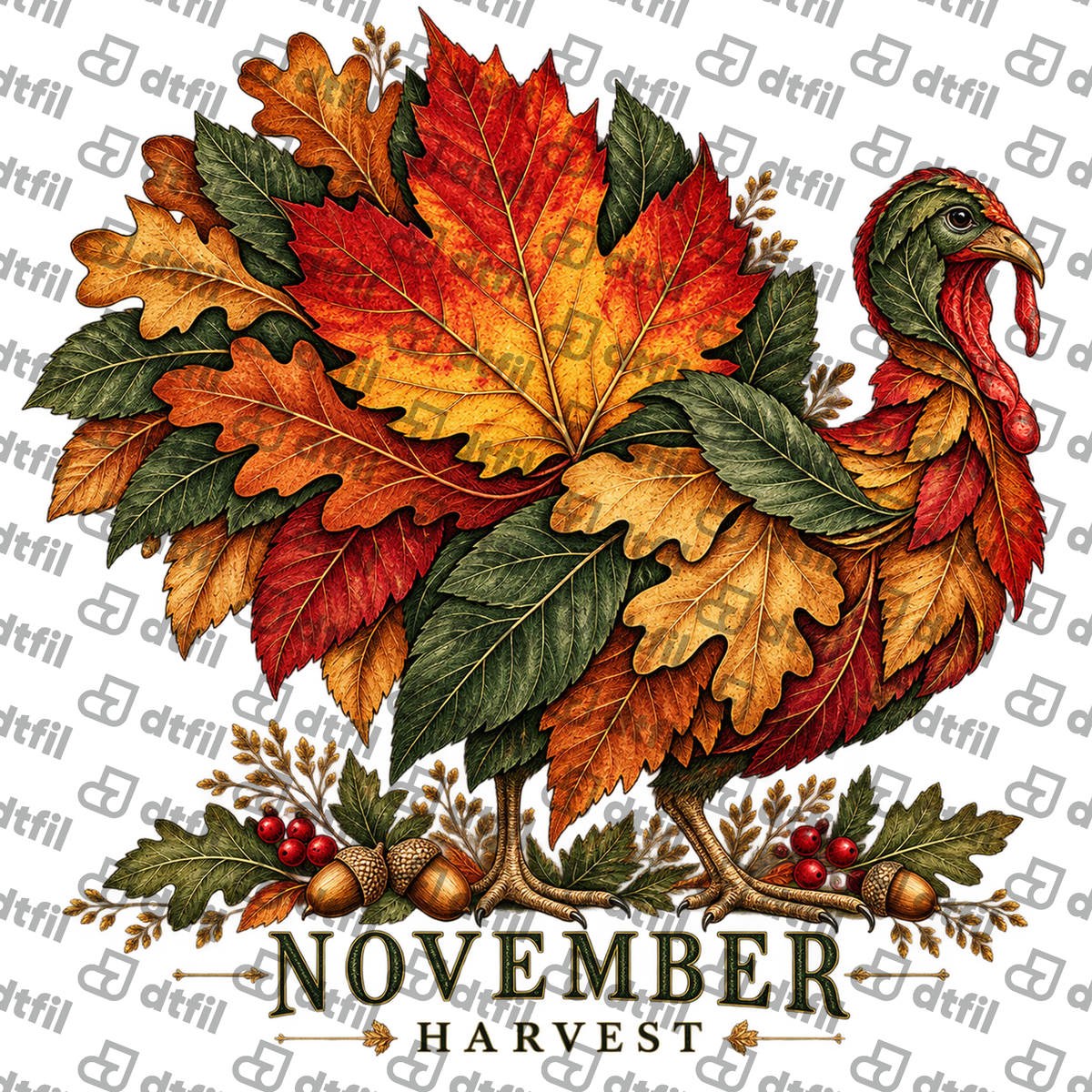 Thanksgiving - Autumn Feathered Harvest