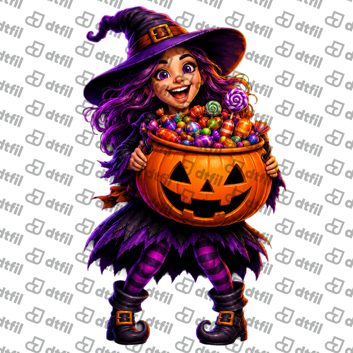 Halloween - Candy Pumpkin Witch