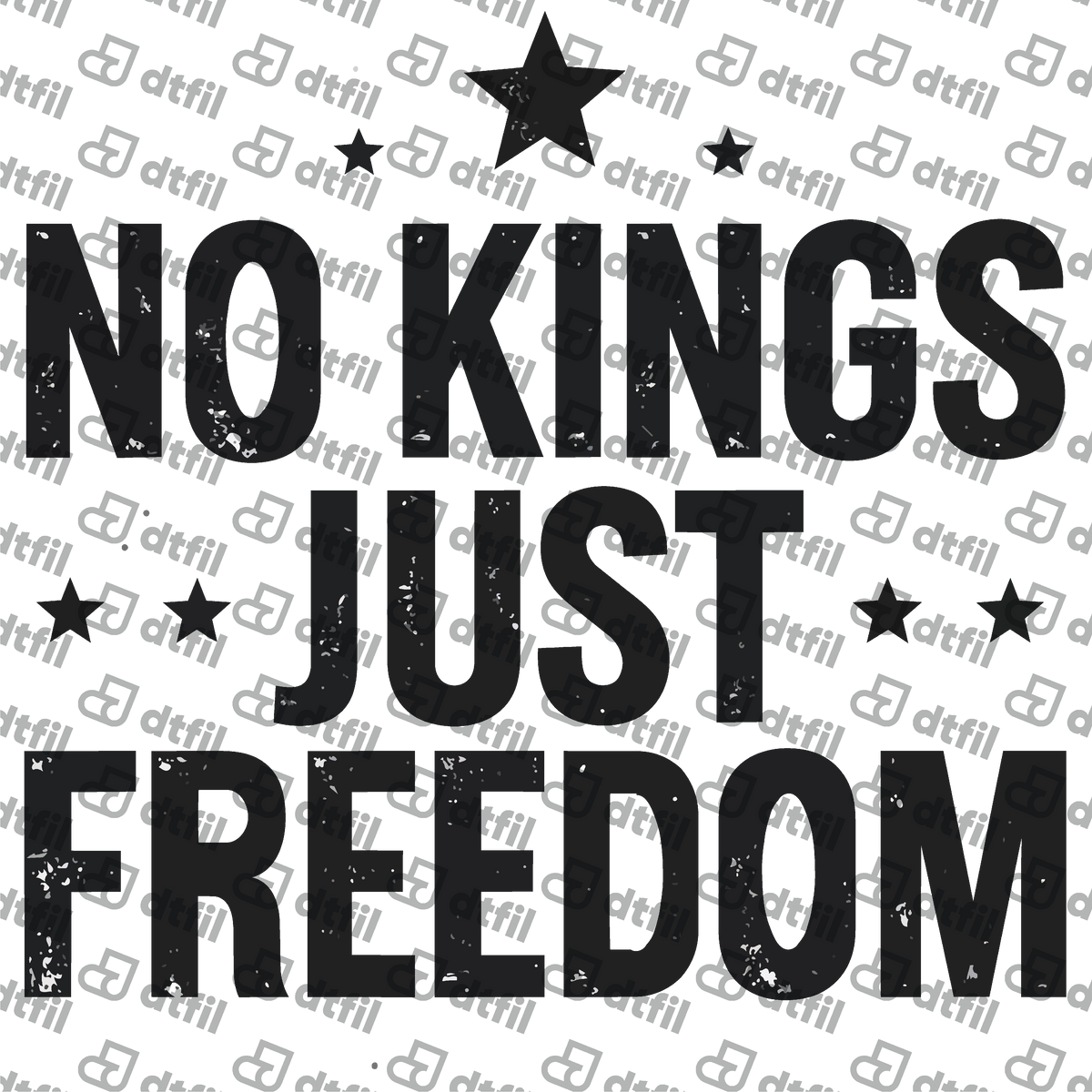 4th of July - Distressed No Kings Just Freedom