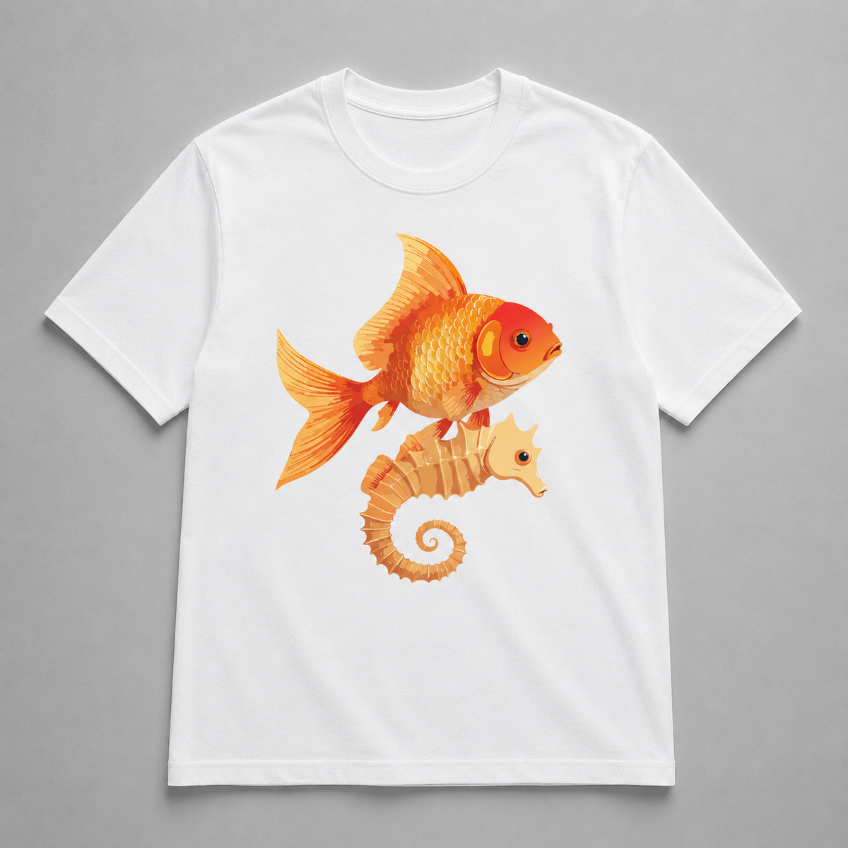 Animals - Golden Fish & Seahorse