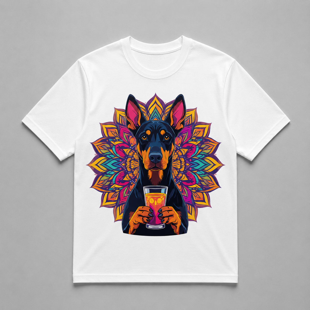 Animals - Mandala Drink Doberman