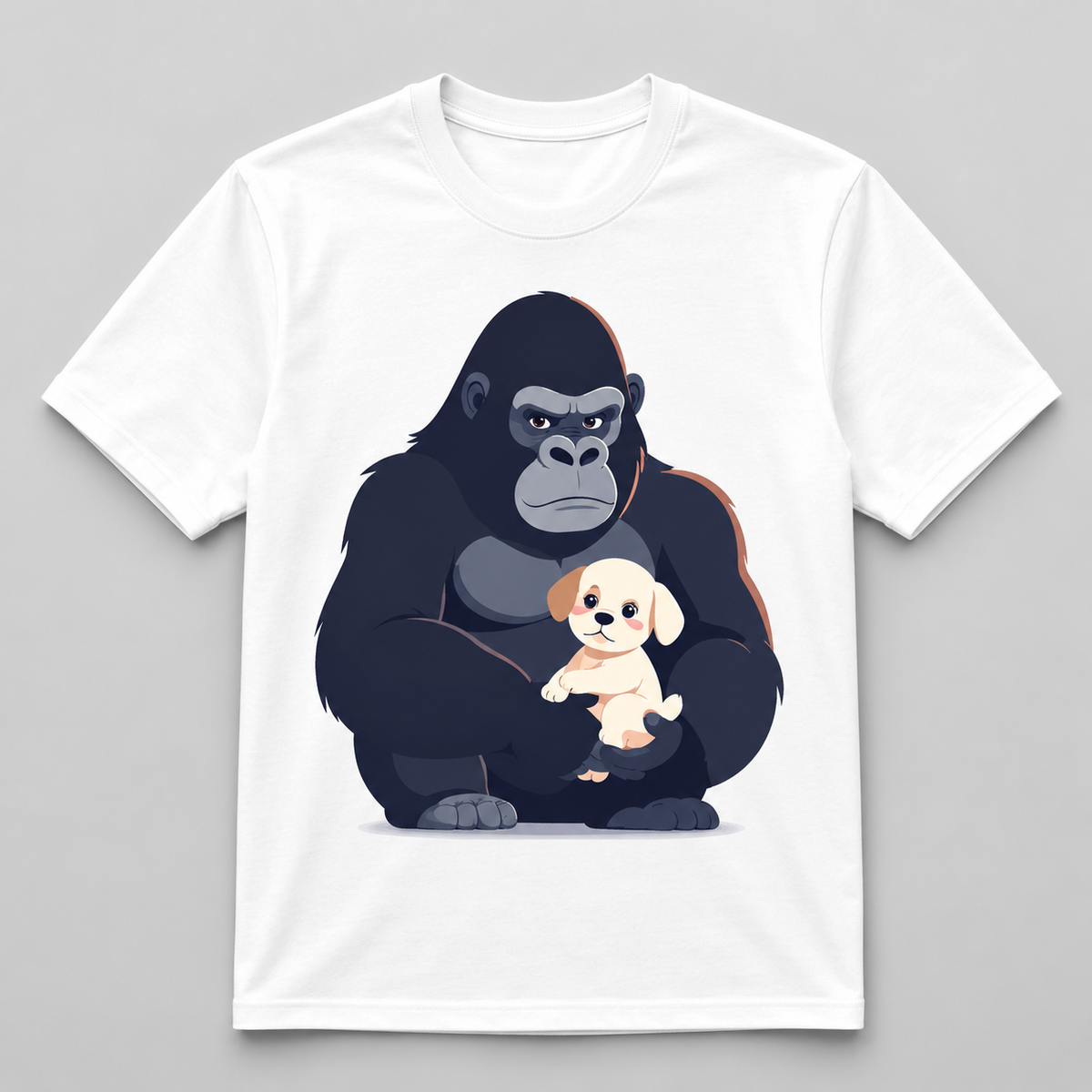 Animals - Gorilla and Puppy Guardian