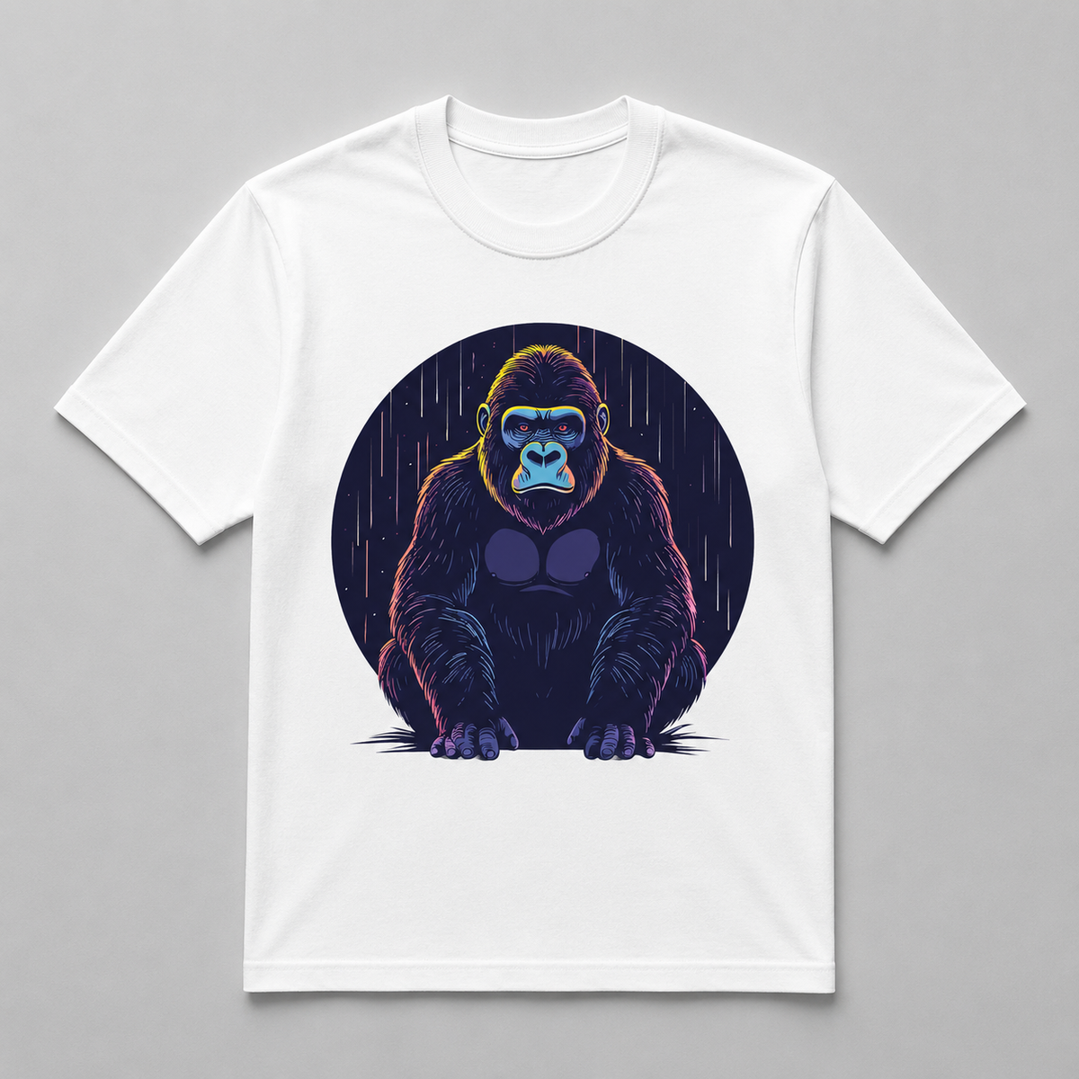 Animals - Synthwave Rain Gorilla